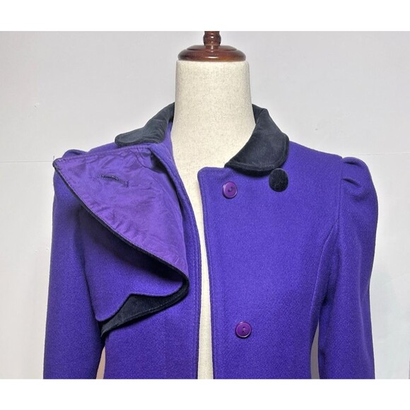 VTG America S. Rothchild vibrant purple girls sz 14 maxi wool coat USA made - Picture 3 of 8